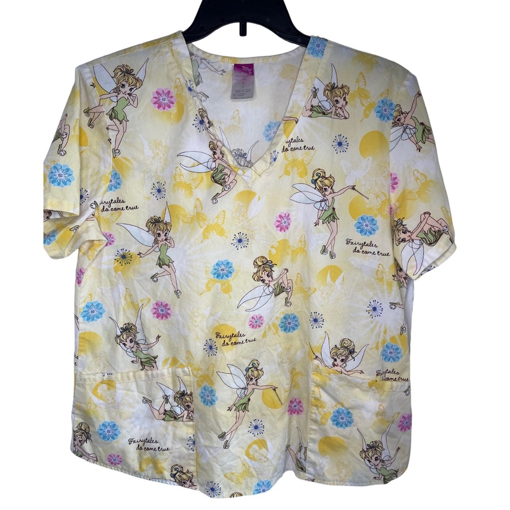 Disney tinker bell scrub top